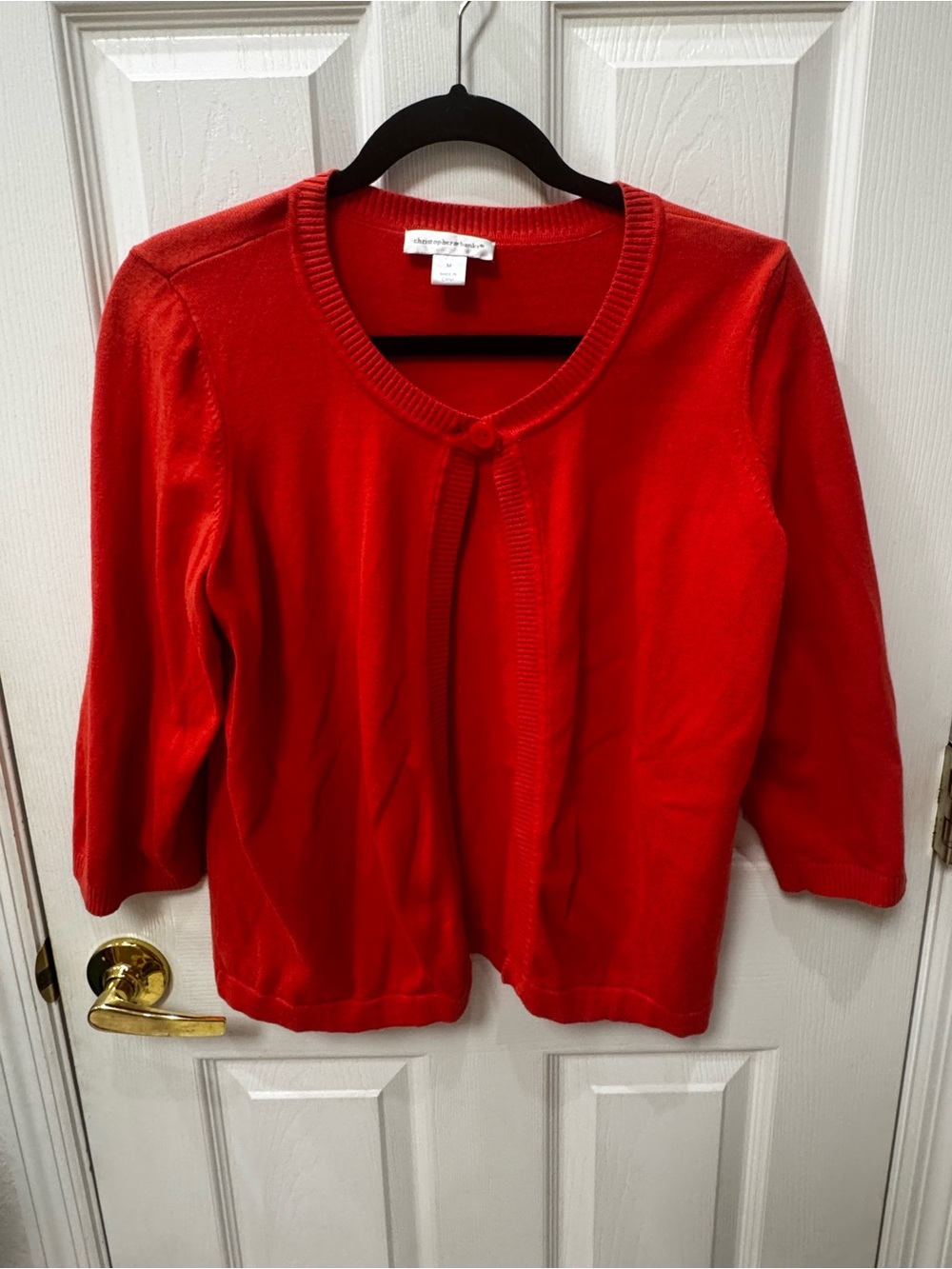 Christopher & Banks Coral Knit Single-Button Cardigan